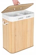 Кошик для білизни окремо стоячий Gockowiak 100 л natural бамбук кришка Loft - зображення 4