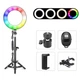 Кільцева лампа Bluetooth 8" RGB108 (Kit1) 045м Black - зображення 2