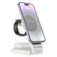 Бездротова зарядка Qi 3в1 Hoco CQ3 3-in-1 Magnetic 15W Док-станція для iPhone + iWatch + Airpods Білий - зображення 1