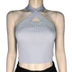 Женский трикотажный топ Eleve fashion голубой one size - изображение 1