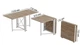 Стол-книжка трансформер Орион 2 Ferrum-decor 750x1520x730 Белый металл ДСП Дуб Сан-Марино 16 мм (ORI209) - изображение 5