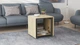 Стол журнальный трансформер Куб Комбо Ferrum-decor 540x532x500 Черный металл ДСП Дуб Сонома 16 мм (KUB004) - изображение 4
