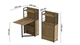 Стіл книжка з етажеркою Практик 1 Ferrum-decor 1200x640x990 Чорний метал ДСП Дуб Артизан 16 мм (FRD-104616) - зображення 2