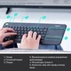 Клавиатура Logitech K400 Plus Wireless, Grey, Refurbished - изображение 5