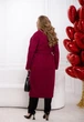 Двобортне пальто oversize ST-Style 12490 46-48 Бордове - зображення 4