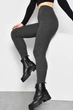 Лосины женские трикотажные темно-серого цвета KENA размер L/XL (173430) - изображение 2
