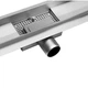 Трап напольный линейный FALA из нержавеющей стали WET-DRY WHITE GLASS (80х 7х 2 см) сифон- 52 мм (71612) - изображение 10