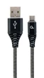 Кабель Cablexpert USB - USB Type-C, преміум, 1 м, чорний (CC-USB2B-AMCM-1M-BW) - зображення 1