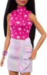 Лялька Барбі Модниця в рожевому топі з зірковим принтом Barbie Fashionistas 65th Anniversary Pink Star-Print Top 215 (HRH13) - зображення 4