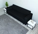 Диван офісний Tobi Sho Арне з підлокітниками 1880х700х740 мм, шкірзам Black/2230 - зображення 3
