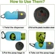 Диспенсер для пакетів із ліхтариком Dog Poop Bag Holder with Flash Light (1 рулон пакетів у комплекті), Рожевий - зображення 4