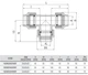 Тройник редукционный UNIDELTA 1029 Ø25 х 32 х 25 PN16 PP-B с УФ-защитой - изображение 2
