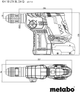 Аккумуляторный бесщеточный перфоратор Metabo KH 18 LTX BL 24 Q Set ISA 18 В + metaBOX 185 XL + устройство удаления пыли и сменный патрон Metabo-Quick (601714900) - изображение 6