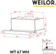 Витяжка WEILOR WT 67 WH - зображення 12
