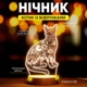 Світильник-нічник від USB "Котик з пейзажем" - зображення 2