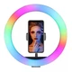 Кольцевая светодиодная LED лампа RIAS MJ30 RGB 30см Разноцветная с держателем USB управление на проводе - изображение 1
