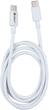 Kabel DPM USB-C - USB-C 1 m biały (5906881212653) - obraz 3