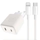 Зарядне мережеве WUW T78 Type-C/Lightning PD 20W + кабель Type-C to Lightning швидка зарядка для мобільних пристроїв Білий - зображення 1