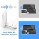Двухдиапазонный USB 3.0 WiFi адаптер сетевая карта 600Mbps 2.4GHz/5GHz с двумя антеннами (478140-Prob) - изображение 3