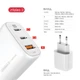 Зарядний пристрій Intaleo 65W GAN 2USB-C PD+USB-A QC 3.0 white (1283126559525) - зображення 3
