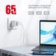 Зарядний пристрій Intaleo 65W GAN 2USB-C PD+USB-A QC 3.0 white (1283126559525) - зображення 5