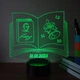 Именной светильник 3D, LED ночник учителю литературы, подарок от учеников на юбилей (16 цветов свечения) под заказ (НЧ0025) - изображение 3