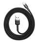 USB кабель Lightning для iPhone iPad BASEUS Cafule Series (1m, 2.4A, 480 Mbps). Black - изображение 3