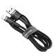 USB кабель Lightning для iPhone iPad BASEUS Cafule Series (1m, 2.4A, 480 Mbps). Black - изображение 8