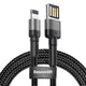 USB кабель Lightning для iPhone iPad BASEUS Cafule Series Special Edition (1m, 2A, 480 Mbps). Black - изображение 1