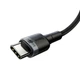 USB кабель Type-c на Type-c BASEUS Flash charge Cafule (2m, PD2.0 100W, 480 Mbps). Black - зображення 3