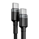 USB кабель Type-c на Type-c BASEUS Flash charge Cafule (2m, PD2.0 100W, 480 Mbps). Black - зображення 5