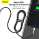 Кабель BASEUS Type-C to Lightning Cafule Series Metal Data Cable |1M, 20W, PD| (CATLJK-A05) 4757338 - изображение 10