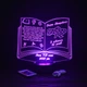 Именной светильник 3D,LED ночник учителю географии, подарок на юбилей учителя от учеников (16 цветов свечения) под заказ (НЧ0030) - изображение 6