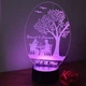 Акриловый светильник "Романтичный ужин в саду" 3D LED ночник на годовщину свадьбы (16 цветов свечения) под заказ (НЧ0040) - изображение 2
