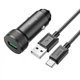 Автомобільний зарядний пристрій HOCO Z49A Level single port QC3.0 18W (Type-C) Black - зображення 2