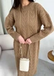 Платье Art Knit с узором жен. Оливия OVERSIZE карамель - изображение 2
