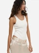 Боди-майка женская H&M A2010-1164793 M Молочная (8462481971) - изображение 4