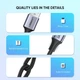 USB кабель Type-C UGREEN USB to Type-C Cable Aluminium Braid 3A 2m Black (US288) - изображение 7