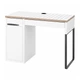 Письмовий стіл IKEA Мікке, білий, антрацит, 105x50 см, 104.898.39 - зображення 2