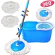 Швабра с турбо отжимом и ведром SmartUS Spin MOP 360° с круглой насадкой (5712CS620) - изображение 2