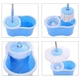 Швабра с турбо отжимом и ведром SmartUS Spin MOP 360° с круглой насадкой (5712CS620) - изображение 4