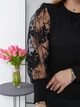 Кофта с кружевом 17165 Moskara черная 48-50 - изображение 3