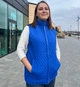 Жилетка жіноча на флісі демісезонна балонова Синя (46-66р.) 50-XL - зображення 5