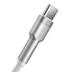 Кабель 2 м. USB to Type-C black, Cafule Metal Data Cable 66W Baseus White для зарядки та передачі даних (CAKF000202) - зображення 3