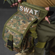 Поясная Сумка Swat на ногу Cordura 1000D с 5 карманами зеленый пиксель размер 28 x 13 х 12 см - изображение 5