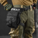 Поясна Сумка Swat на ногу Cordura 1000D з 5-ма кишенями чорна розмір 28 x 13 х 12 см - зображення 1