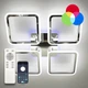 Світильник світлодіодний стельовий LUMINARIA LOOK RGB 120W 4S CHROME 220V IP20 з пультом ДУ - изображение 1
