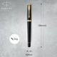 Ручка пір’яна Parker URBAN 17 Muted Black GT FP F (30 011) - зображення 6