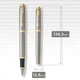 Ручка пір’яна Parker IM 17 Brushed Metal GT FP F (22 211) - изображение 4