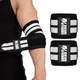 Локтевые бинты Gorilla Wear Elbow Wraps Black/White 120 см - изображение 1